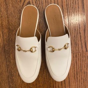 Gucci Princetown Leather Mule- White